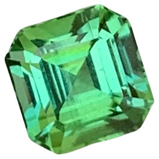 Natural Greenish Blue Loose Tourmaline Gem 1.50 Carats Faceted Tourmaline Ring For Sale