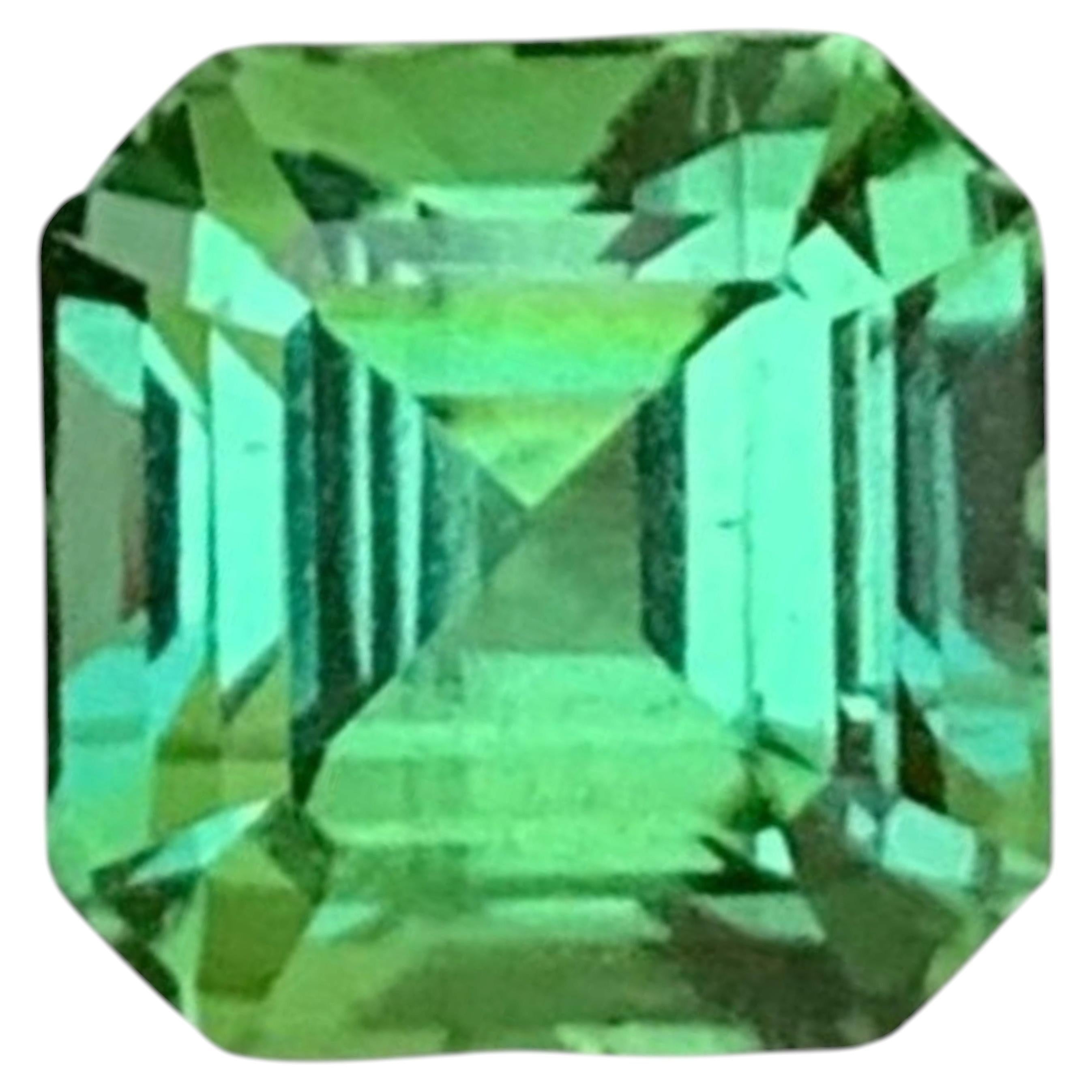 Natural Greenish Blue Loose Tourmaline Gem 1.50 Carats Faceted Tourmaline Ring