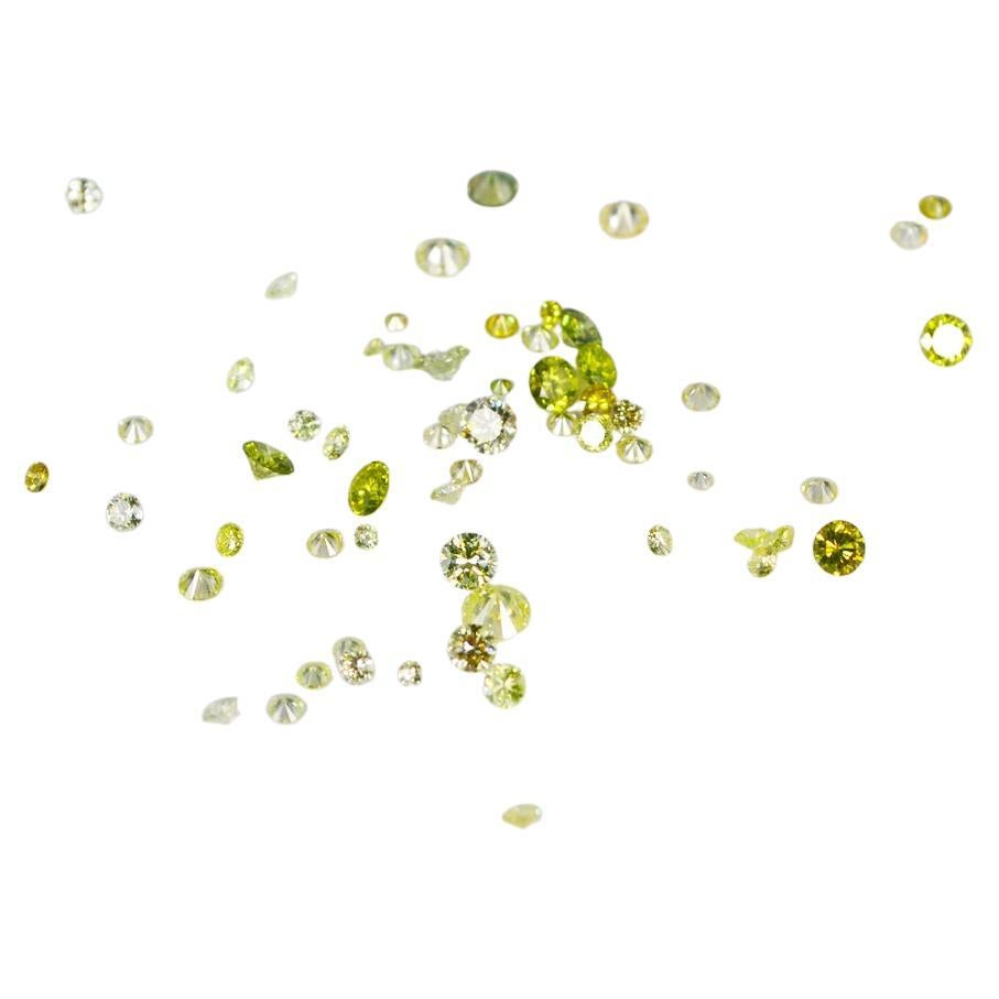 Grünes (behandeltes) Diamanten-Tennisarmband 18k Weißgold 2,50 Karat