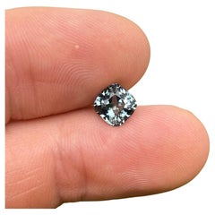 Natural Grey-blue Spinel loose gemstone 2.05 ct., cushion cut, Origin Tanzania