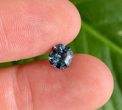 Natural Grey-blue Spinel loose gemstone 2.09 ct. High quality, Octagon, Tanzania