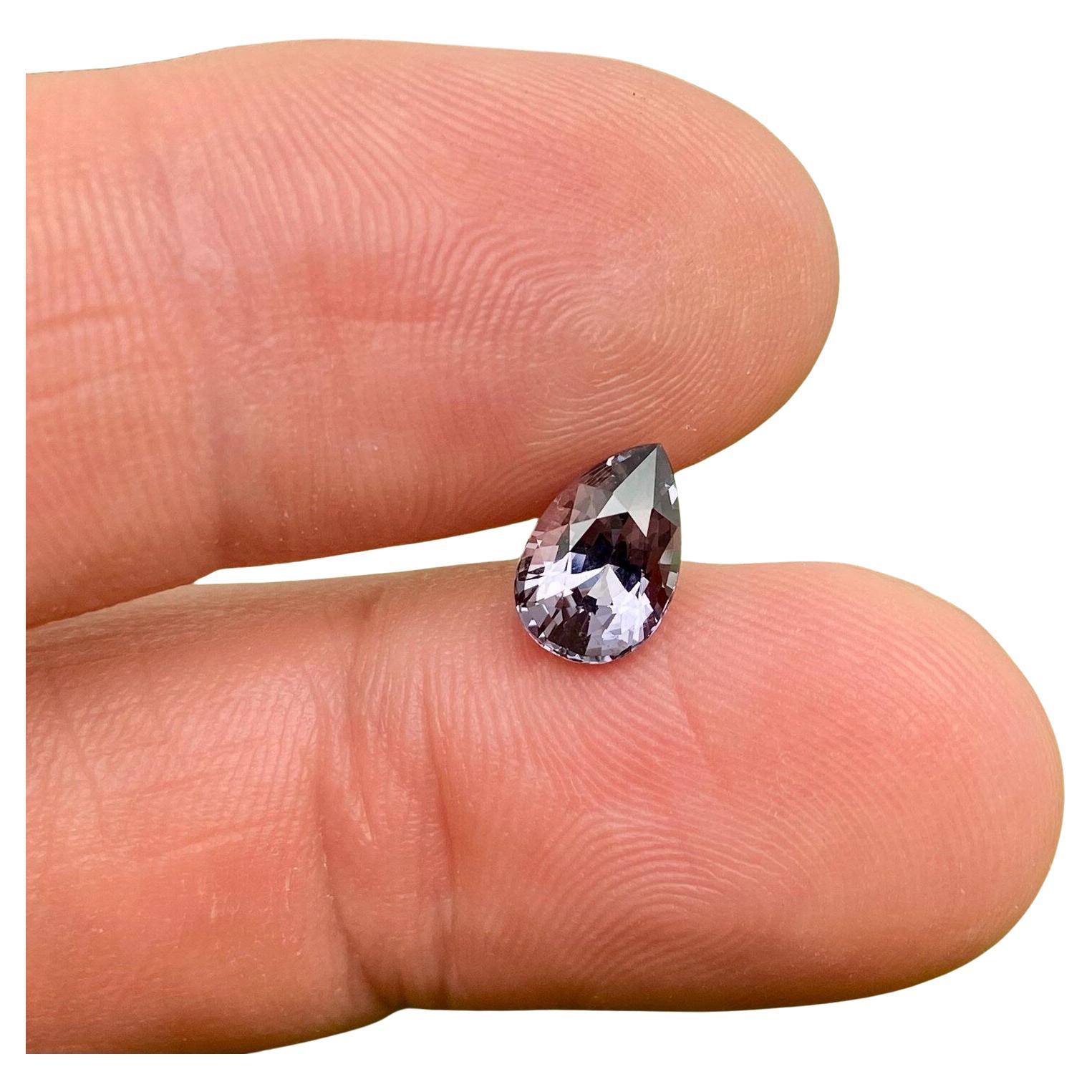 Natural Grey-Purple Spinel loose gemstone 2.07 ct., Origin Tanzania, Certificate