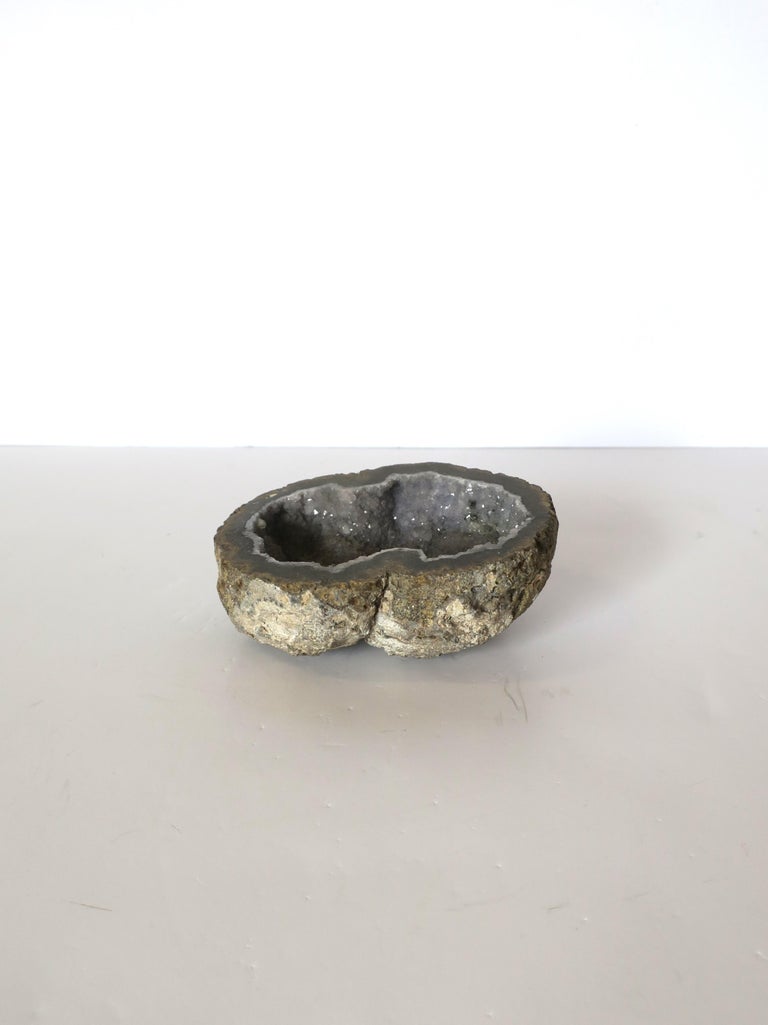 Natural Grey Quartz Geode Object or Paperweight For Sale at 1stDibs