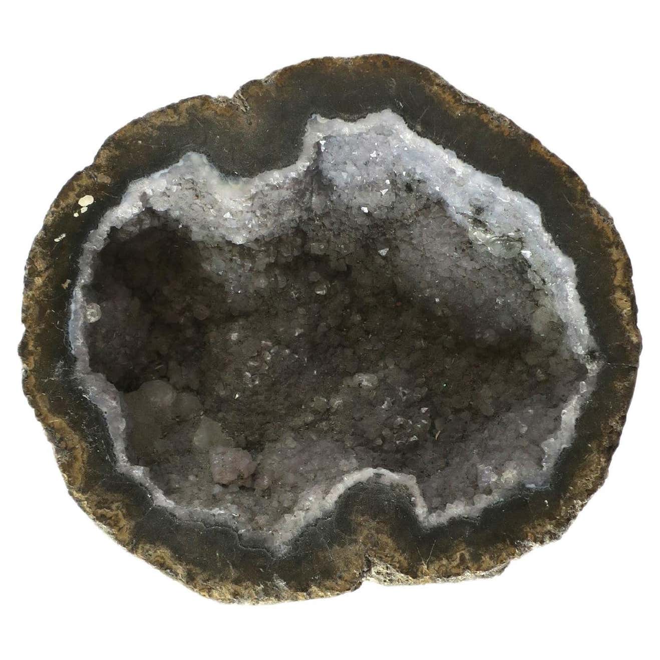 Natural Grey Quartz Geode Object or Paperweight For Sale at 1stDibs