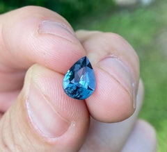 Natural Greyish-Blue Spinel loose gemstone 2.09 ct., High quality, Pear cut