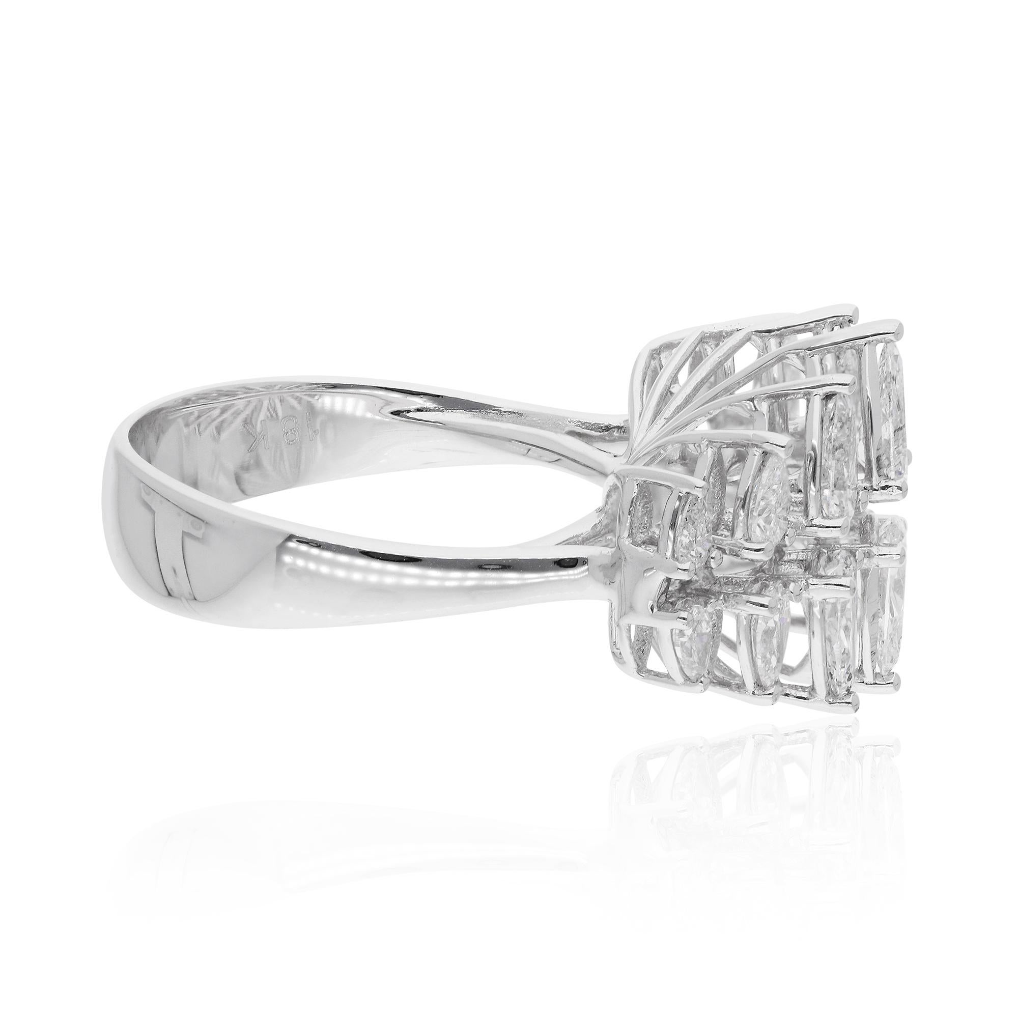 Cast from 14-karat gold, these exquisite ring is handset with 2.36 carats of sparkling diamonds.

The ring is a size 7 and may be resized to larger or smaller upon request. FOLLOW SPECTRUM JEWELS storefront to view the latest collection & exclusive