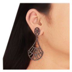Natürliche handgefertigte Diamant-Ohrringe 925 Sterling Silber Valentine Ohrringe für Sie