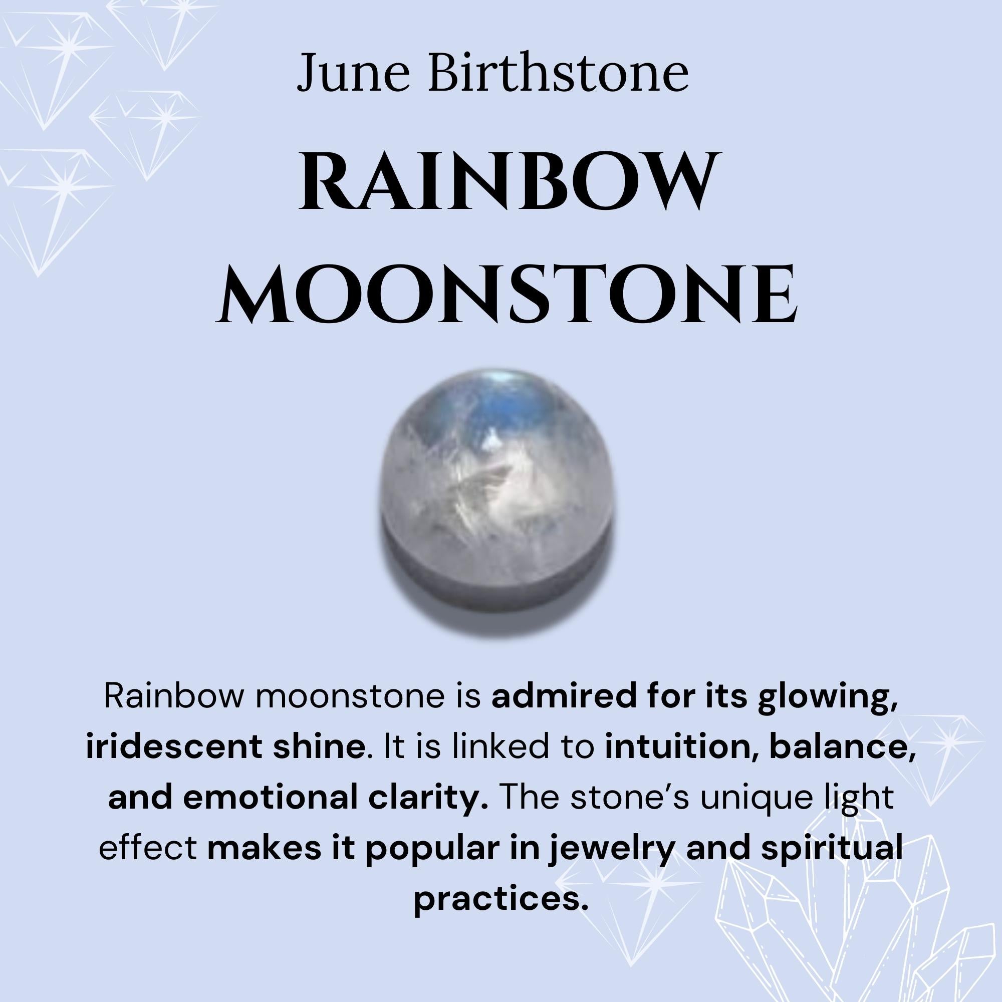 Pulsera de Tenis de Piedra Lunar Arcoiris Curativa Natural con Circón de Plata 925 en venta 6