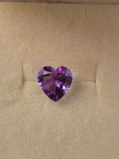 Natural Heart Amethyst Brazil Gemstone 2 CT Fantasy Cut 8mm X 8mm Beautiful