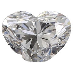 Natural Heart Brilliant Diamond in a 0.59 Carat D IF, IGI Certificate