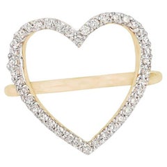 Natural Heart Diamond Ring 14K gold