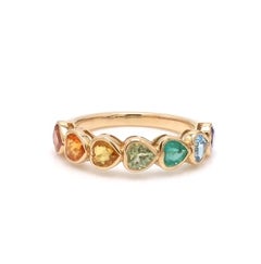 Natural 1.79cts Multi Sapphire Ring in 14k Gold