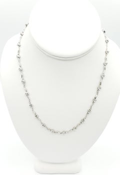 Natural Heart Shape Round Diamond Necklace  18k White Gold