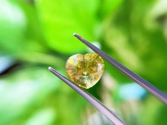 Natural Heart-Shaped Natural Sphene for Jewelry Making, 3.86 Ct