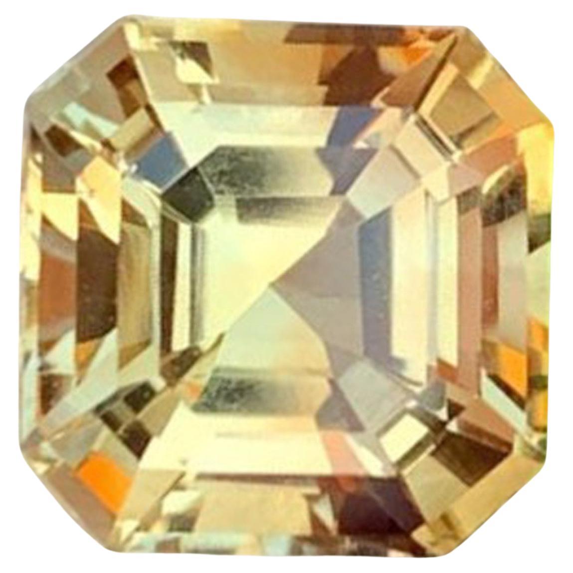 Natural Heliodor Gemstone: 9.19 Carat Asscher Cut Pakistan Origin