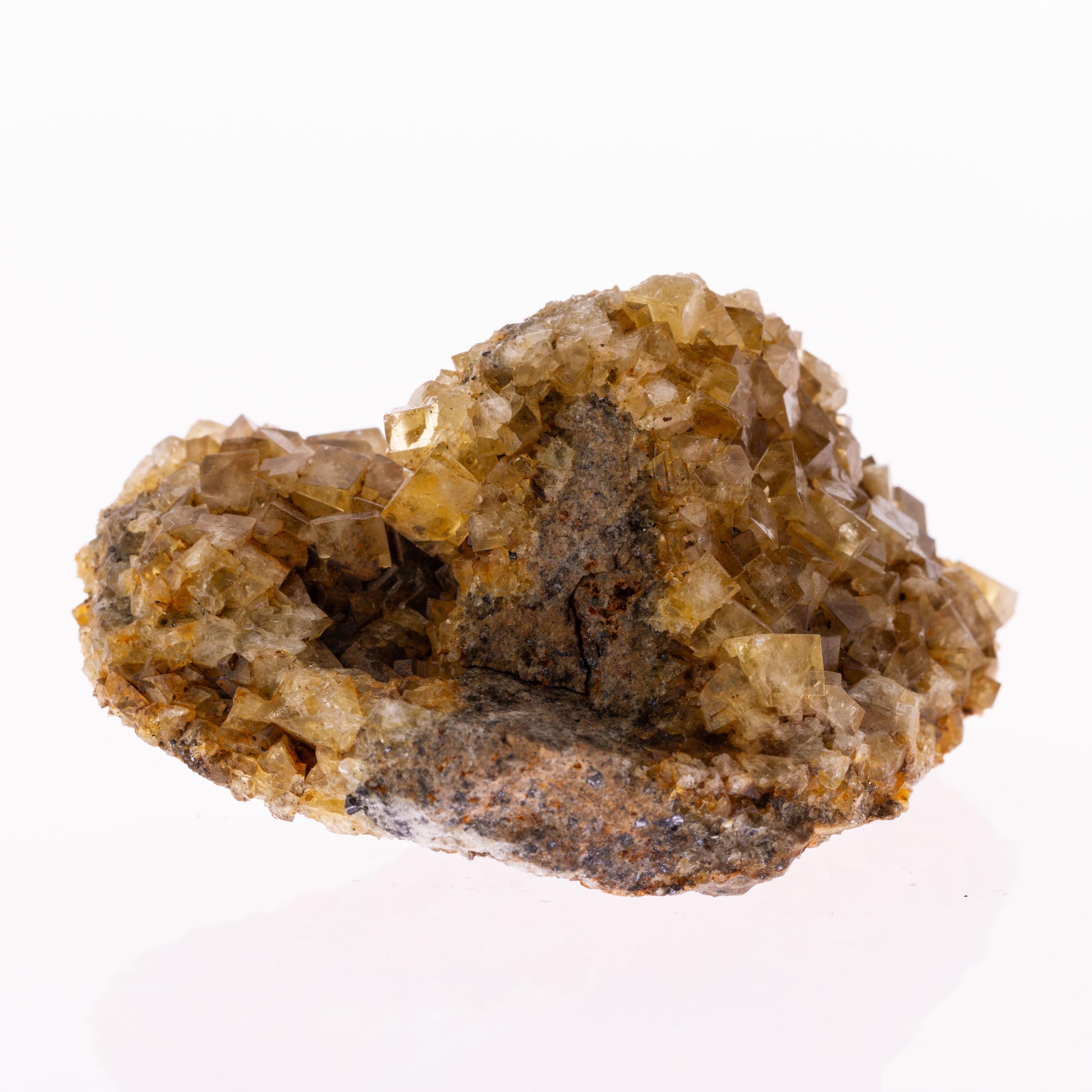 Natural History - Fluorite Gemstone Geode Specimen Crystals Cluster In Good Condition In Nottingham, GB
