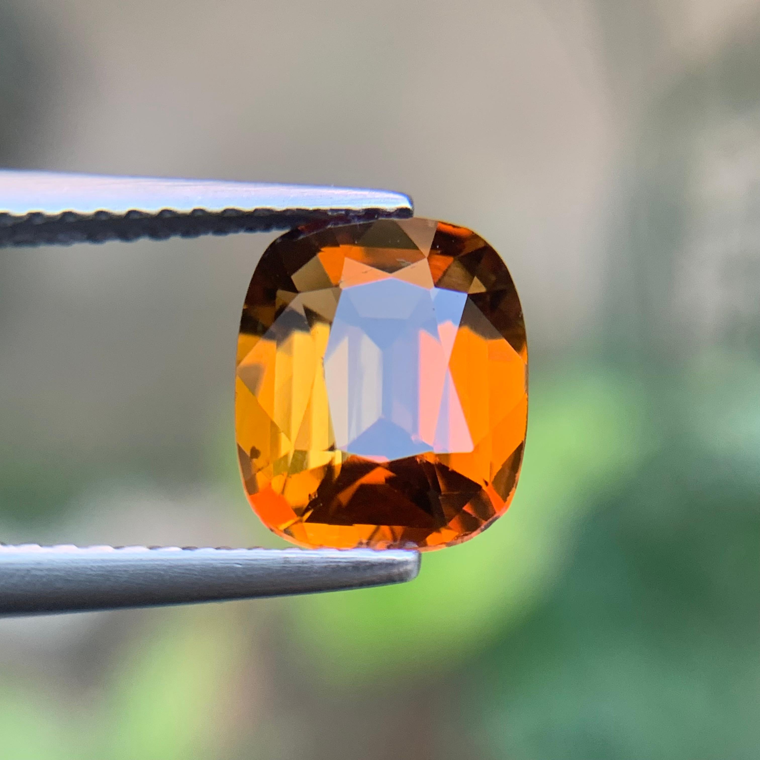 Tormalina marrone miele naturale da 2,38 carati taglio cuscino per anello in vendita 4