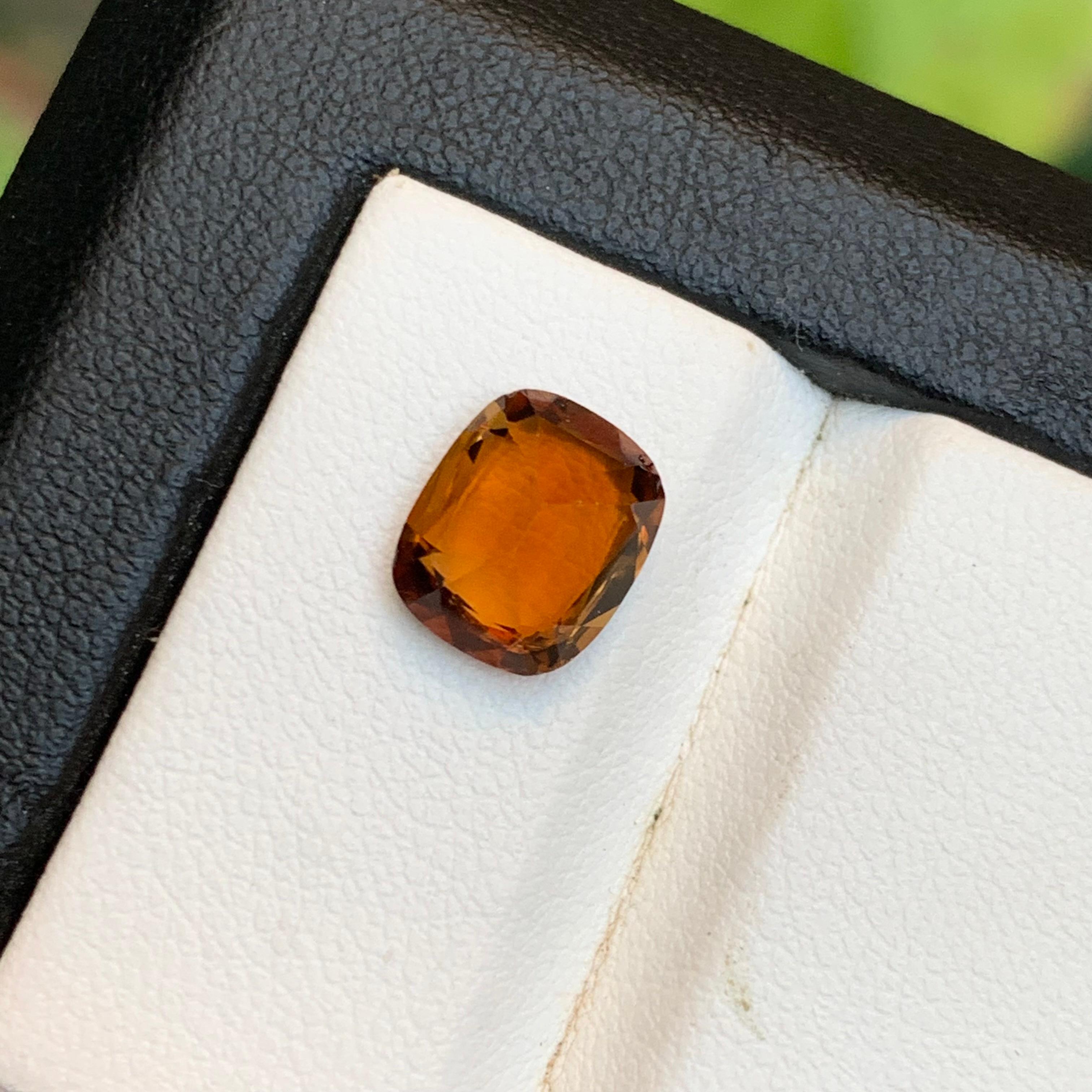 da uomo o donna Tormalina marrone miele naturale da 2,38 carati taglio cuscino per anello in vendita