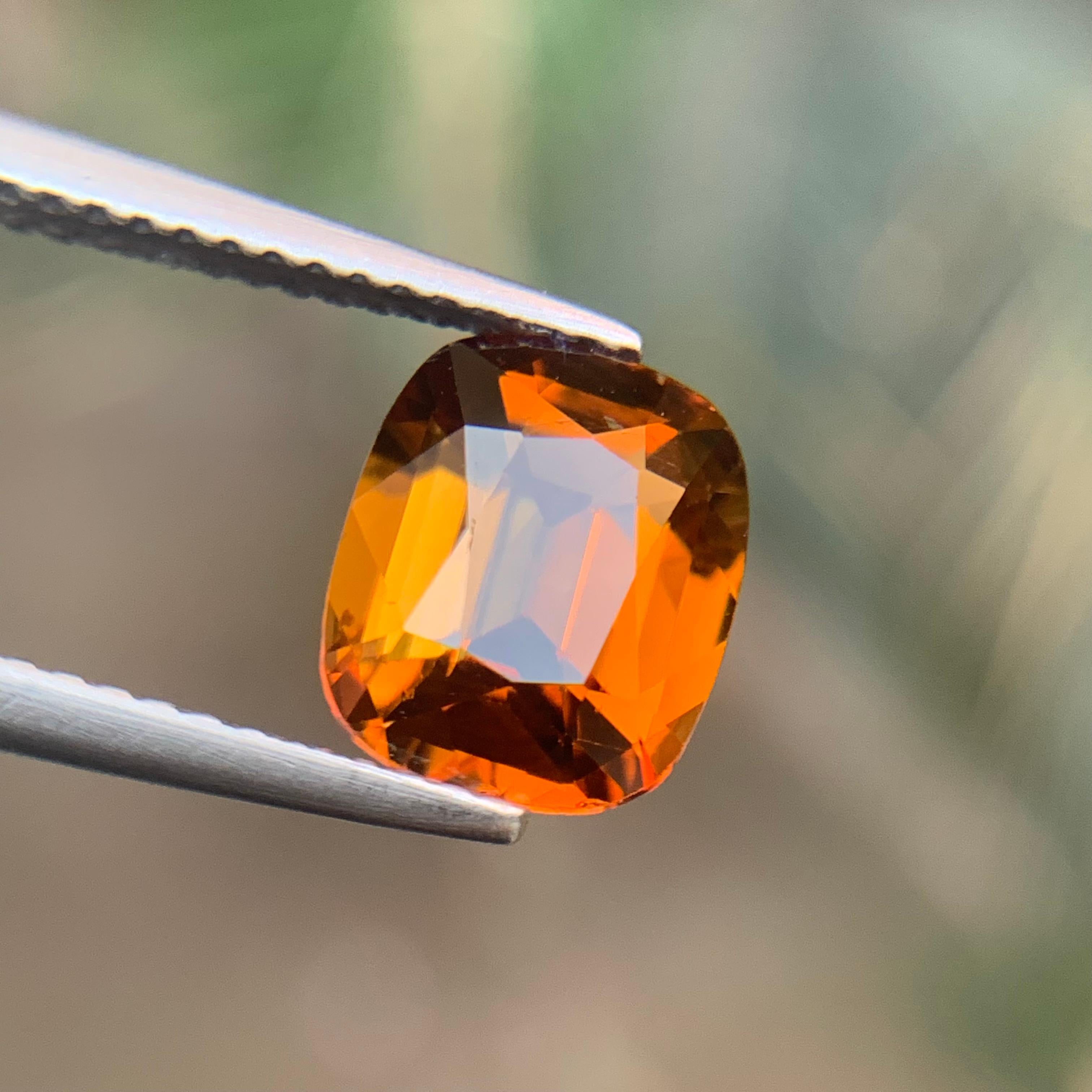 Tormalina marrone miele naturale da 2,38 carati taglio cuscino per anello in vendita 1