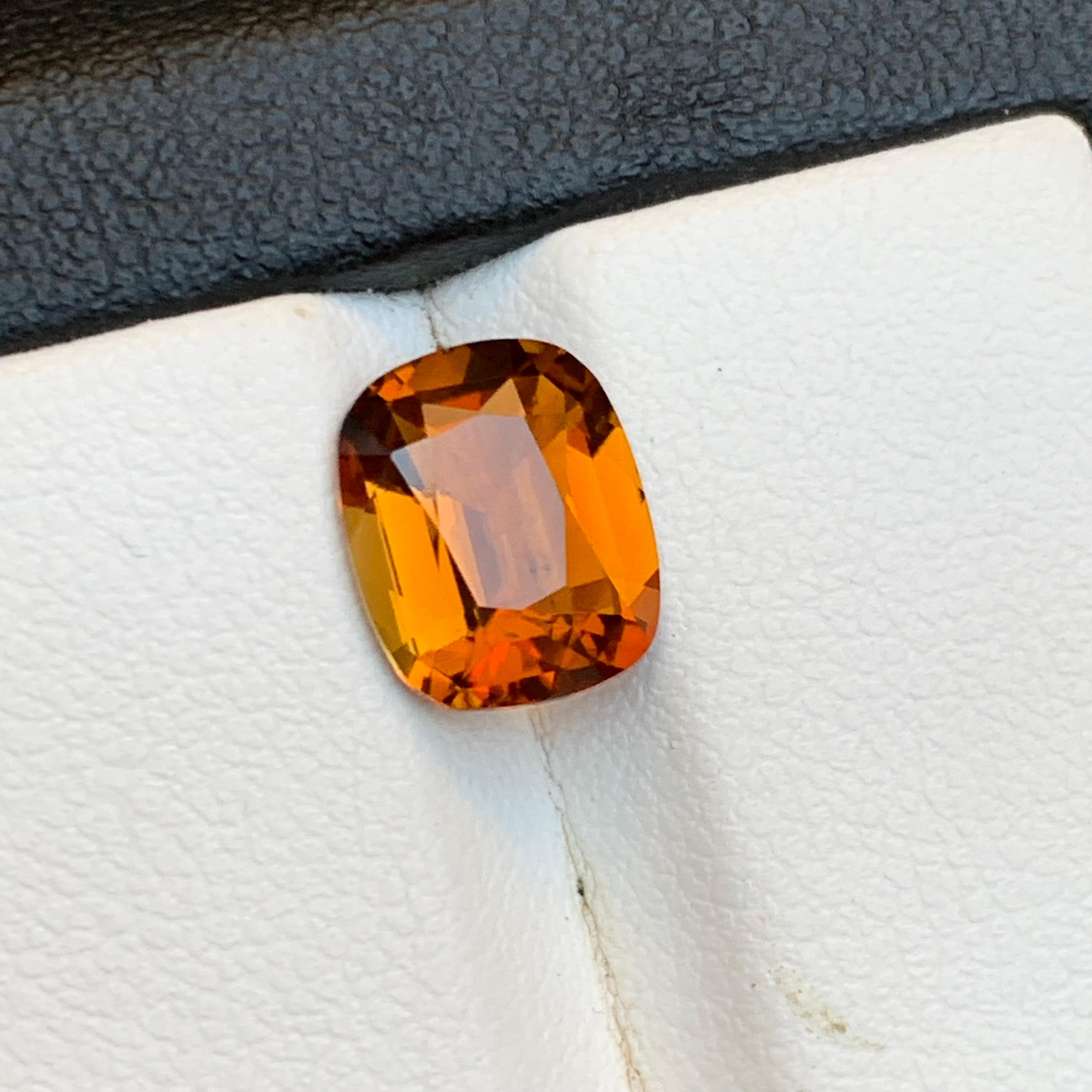 Tormalina marrone miele naturale da 2,38 carati taglio cuscino per anello in vendita 2