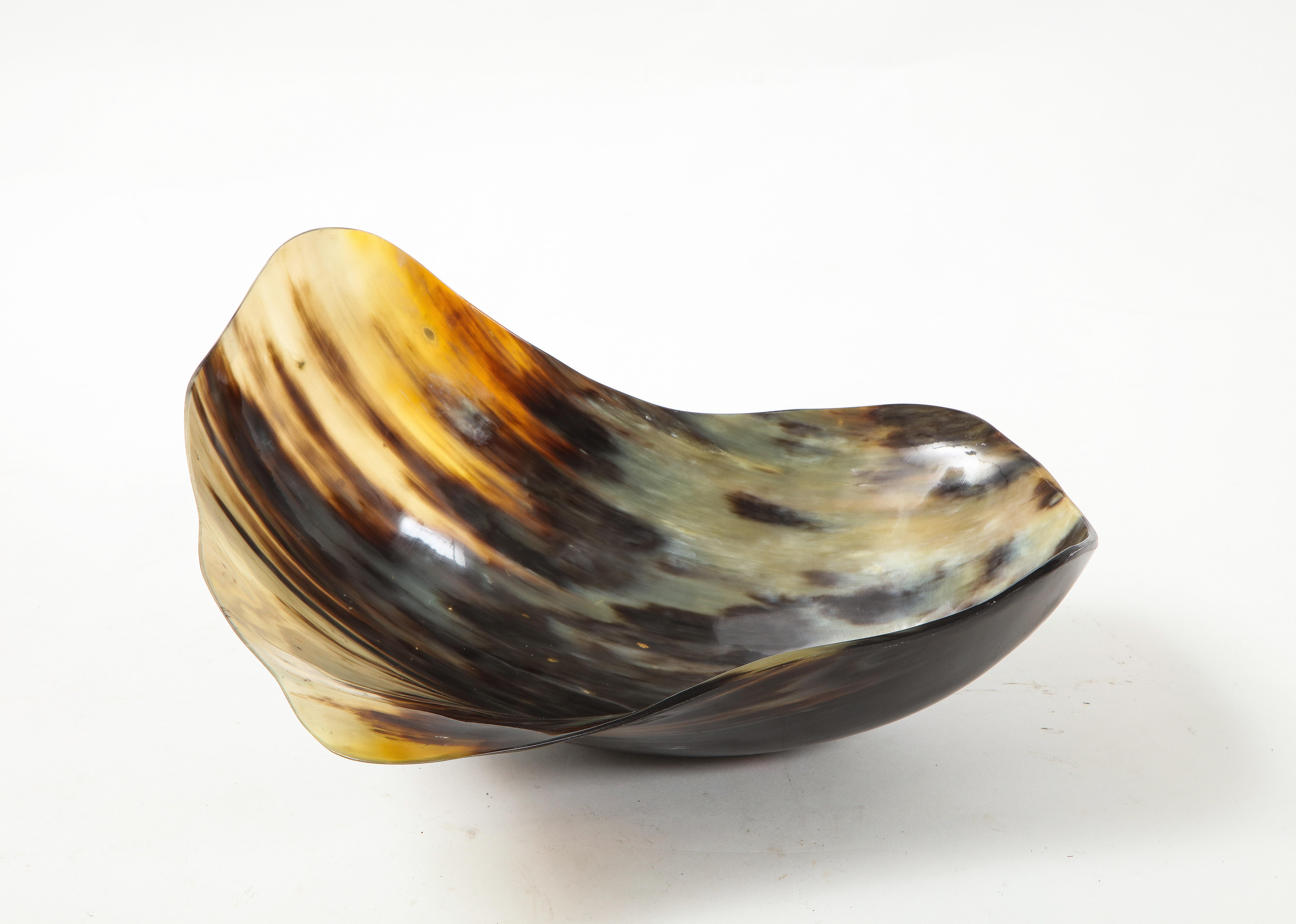 Contemporary Natural Horn Vessel For Sale
