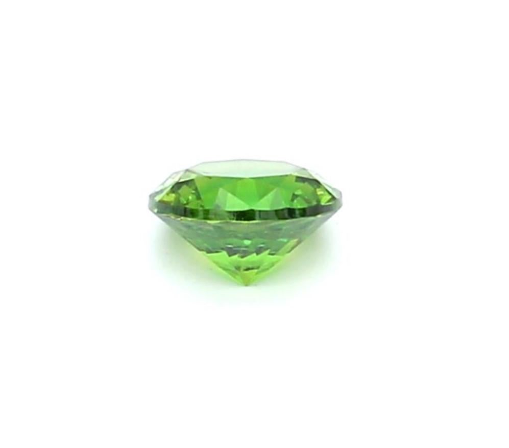 Round Cut Natural Horsetail 0.56 Ct Russian Demantoid Loose Gemstone ICL Certified