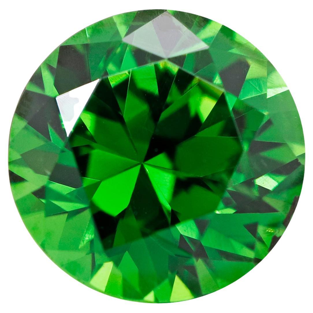 Pierre précieuse non sertie de démantoïde russe en forme de queue de cheval 0,91 carat certifiée GRS