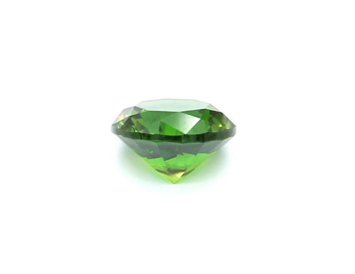 Round Cut Natural Horsetail 1.4 Ct Russian Demantoid Loose Gemstone ICL Certified