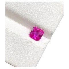 Natural Hot Pink Sapphire Square Cut 0.55 Ct Loose Gemstone for Ring, Sri Lanka