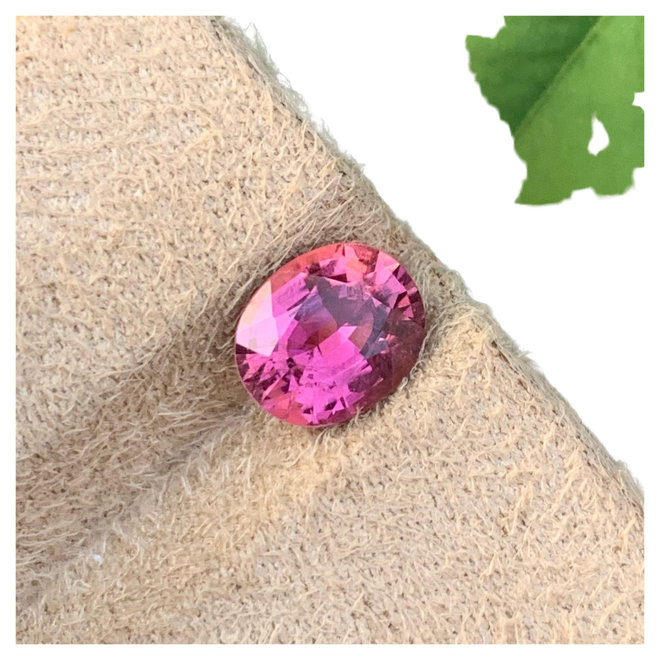 Natural Hot Pink Tourmaline Stone of 2.05 carats from Afghanistan has a wonderful cut in a Oval shape, incredible Pink Color. Great brilliance. This gem is  Eye Clean Clarity.

Product Information
GEMSTONE TYPE:	Natural Hot Pink Tourmaline