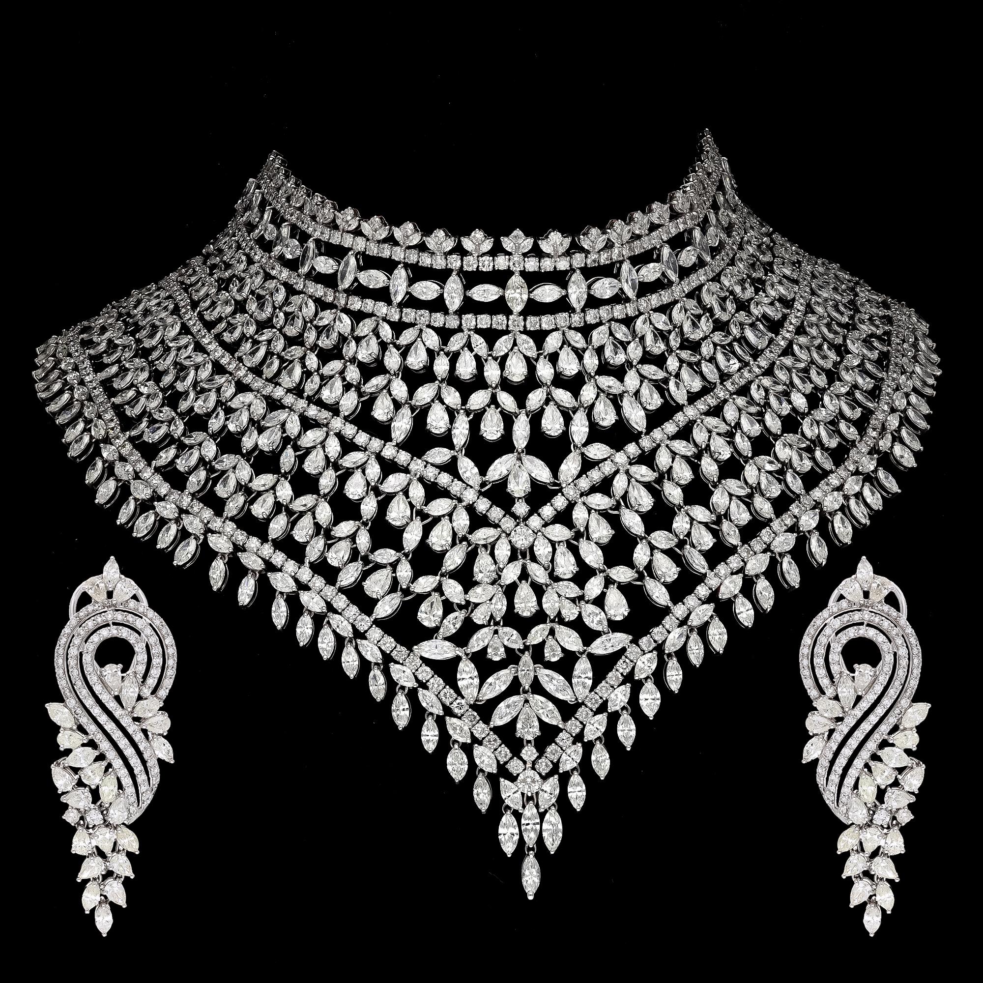 Collana con diamante Nature Huge con 135,87 carati di diamante e oro 18k In condizioni Nuovo in vendita a jaipur, IN