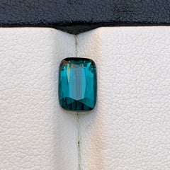 Natürlicher Indicolith Blauer Turmalin Kissenschliff 1,57Karat Lose Edelstein für Ring