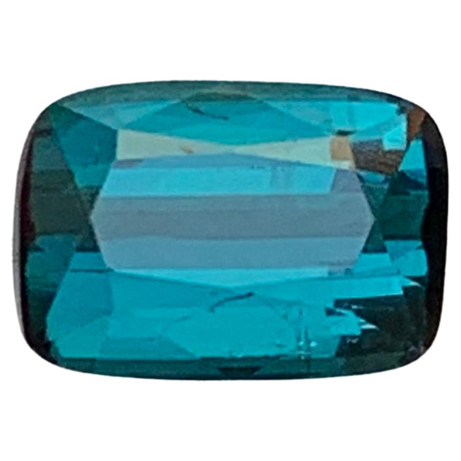 Natural Indicolite Blue Tourmaline Cushion Cut 1.57Carat Loose Gemstone for Ring