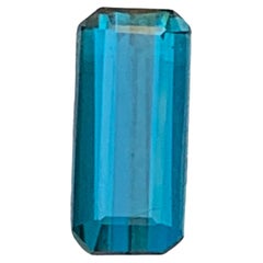 Natural Indicolite Blue Tourmaline Emerald Cut 1.33Carat Loose Gemstone for Ring