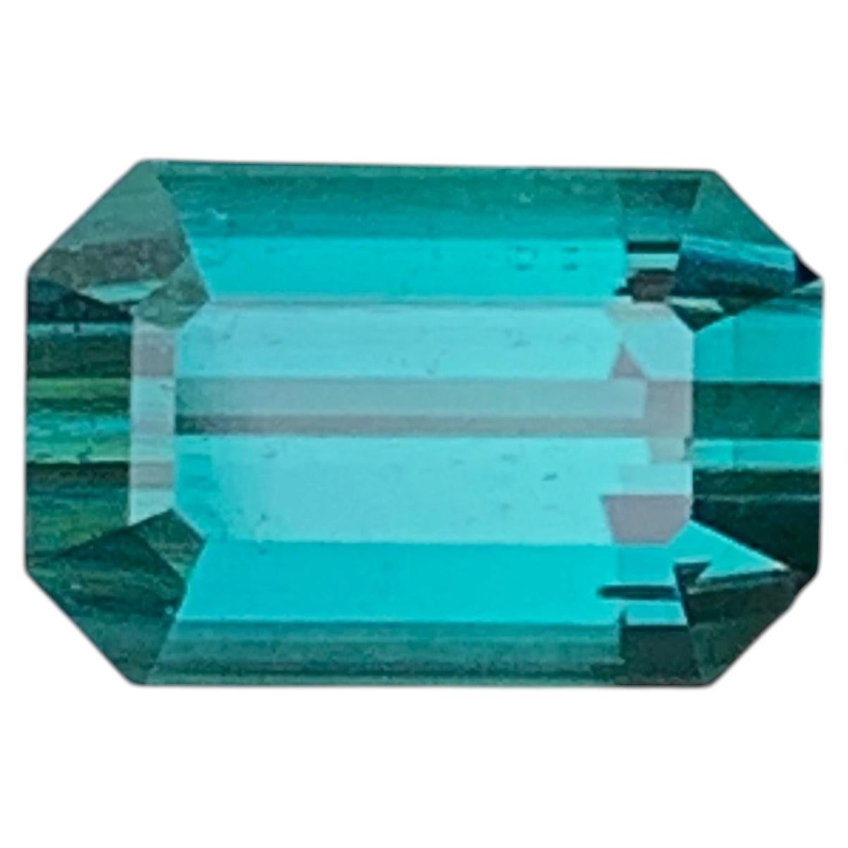 Natural Indicolite Tourmaline Emerald Cut Blue Gemstone For Ring Jewellery 8mm For Sale