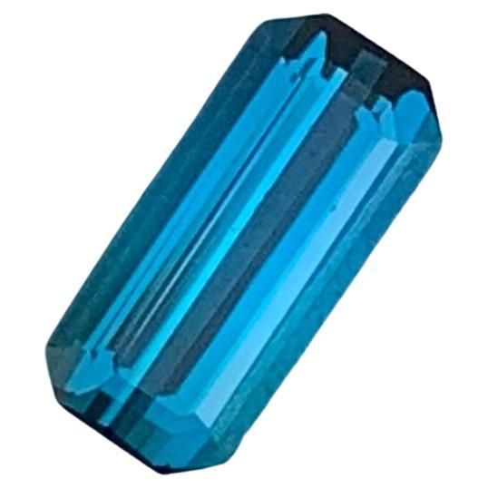 Natural Ink Blue Tourmaline For Jewelry 1.35 CT Sparkling Gemstone For Jewelry  For Sale