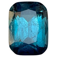 Natürliche Inky Blue Turmalin Cushion Cut 3,70 Karat Lose Edelstein für Ring