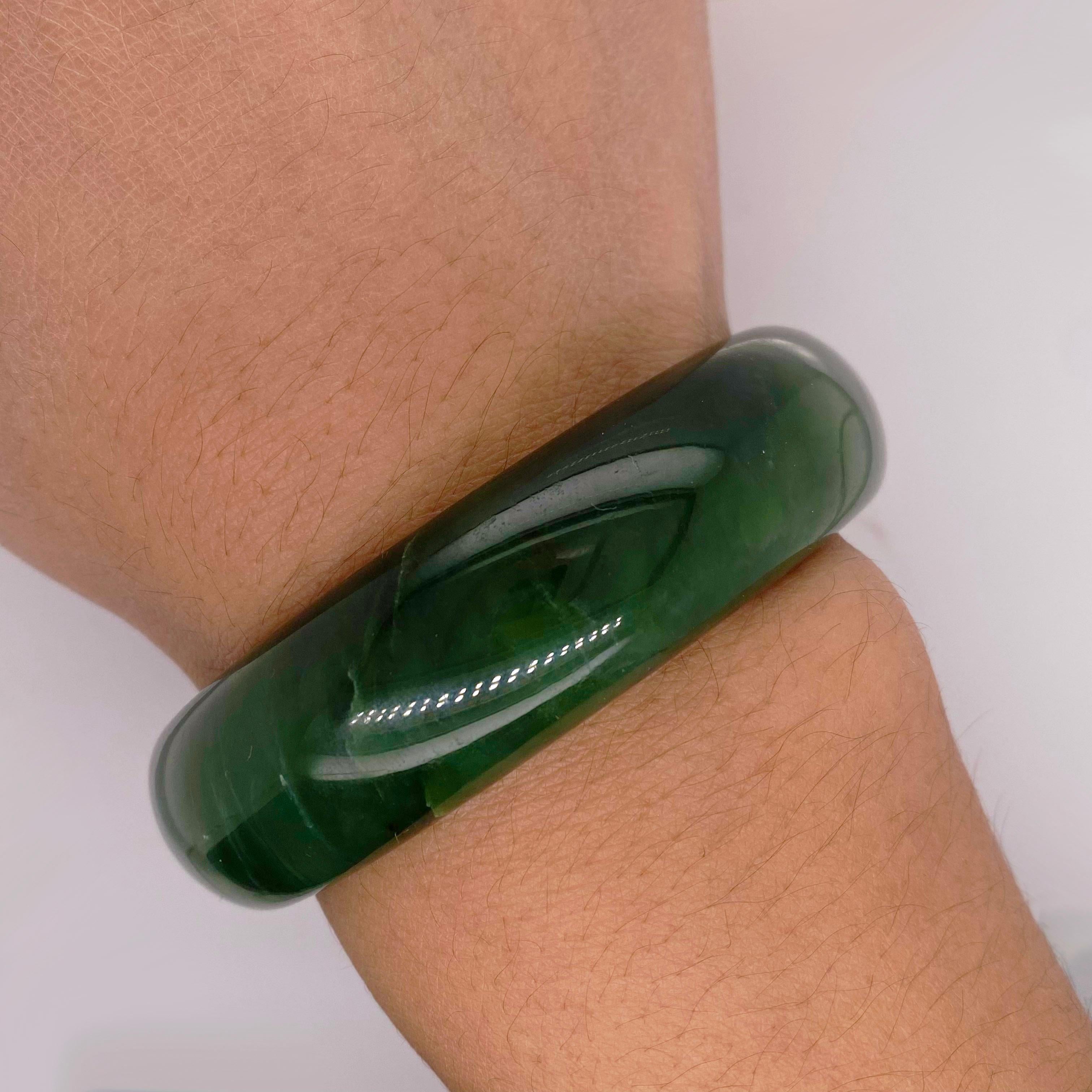 jade bracelet on wrist