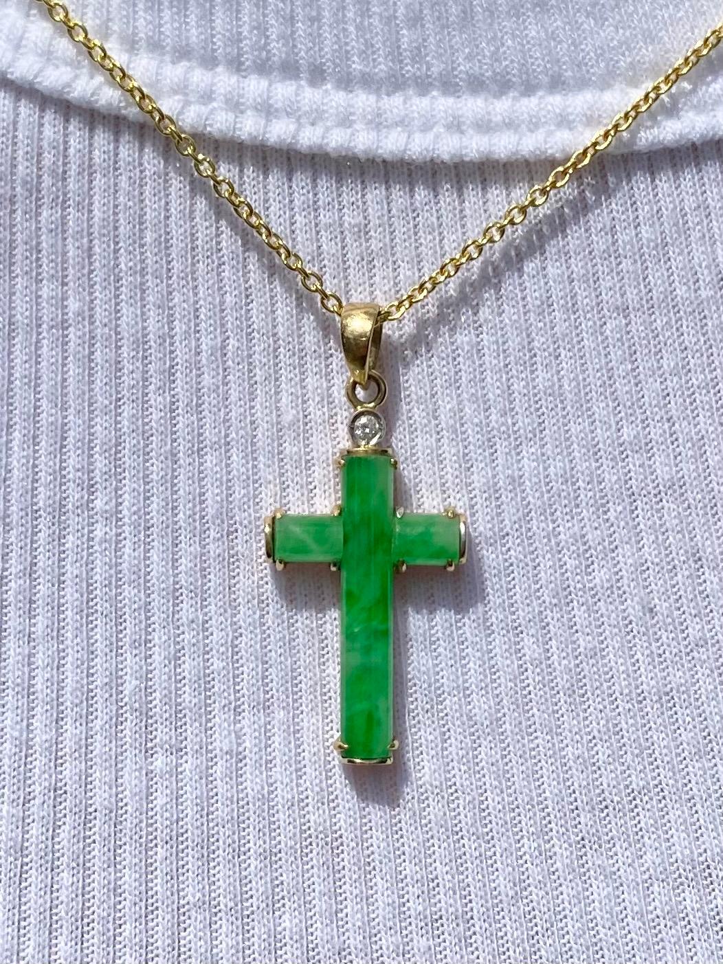jade cross necklace