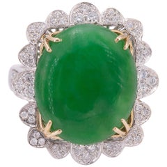 Natural Jade Gold Ring