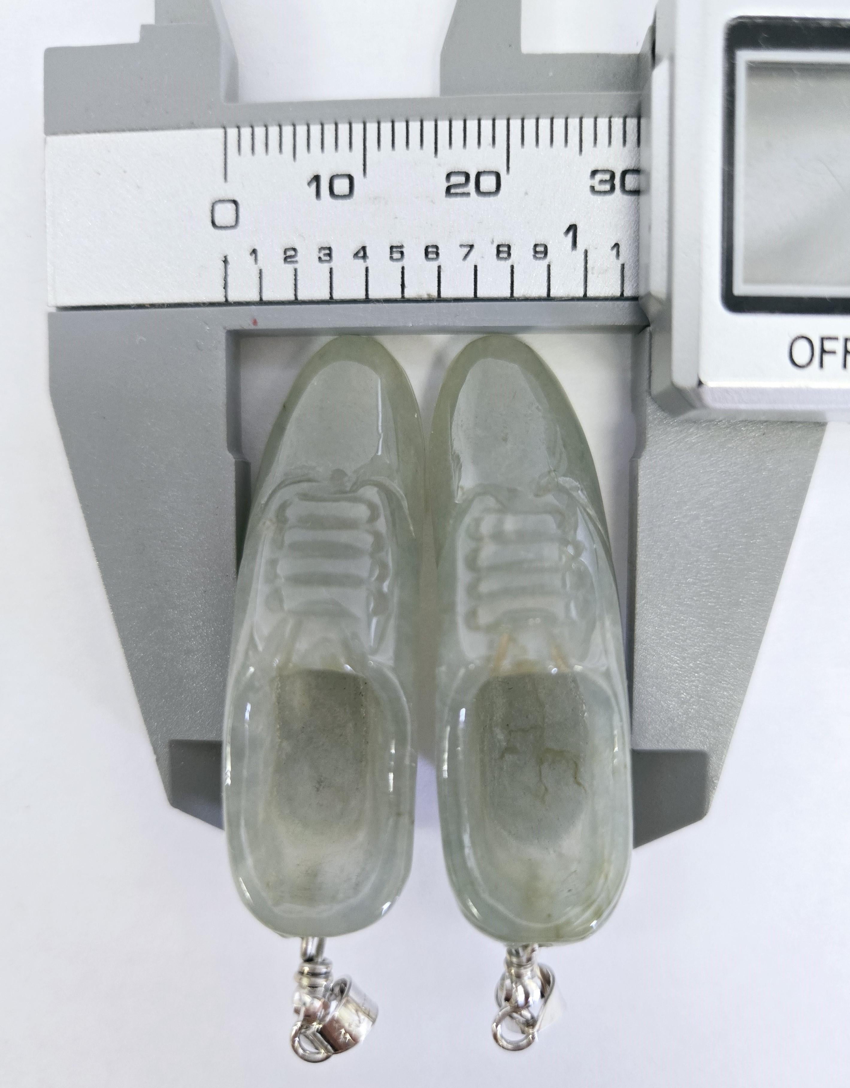 Pendentifs Paire de breloques pour chaussures en Jade Naturel en vente 14