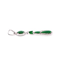 Natural Jadeite 'Fei Cui' and White Diamond Gold "Prosperity Fruit" Pendant