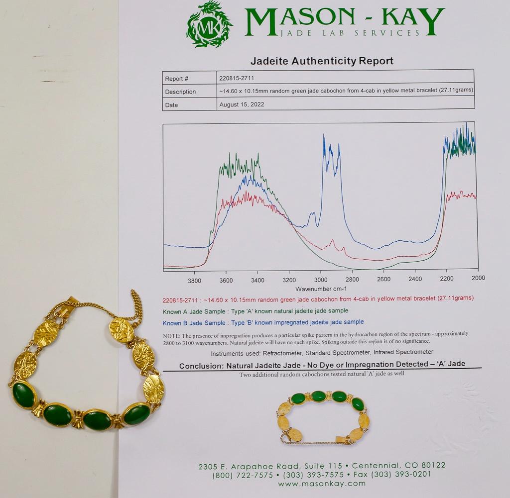 Mason Kay-Armband aus Gelbgold mit natürlichem Jadeit und Jade im Angebot 1