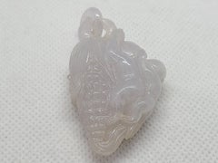 Natural Jadeite Jade Pendant – Hand-Carved Monkeys & Corn Symbol of Abundance