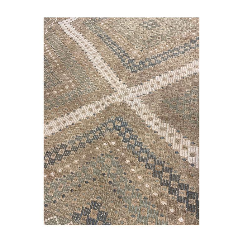 Reliable, relaxed, soft and warm. Vintage Jajim, made in Turkey.

9’3″ x 6’3″

k6761

Jajim is a thin, handmade carpet full of pattern and woven horizontally. The name is derived from the compound word “Jiji” meaning beautiful and full of figures.