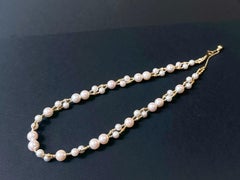 Certified Natural Japan Akoya Pearl Double Strand 18K Gold Necklace