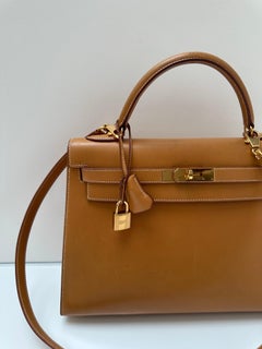Natural Kelly 32 Unisex Structured Shoulder Bag - Excellent Condition