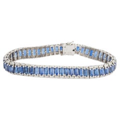 Natural Kyanite diamond bracelet in 14k gold