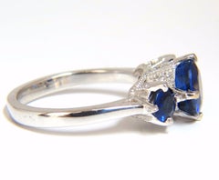 Natural Kyanite Sapphire Diamonds Ring 3.82 Carat Vivid Blue 14 Karat*
