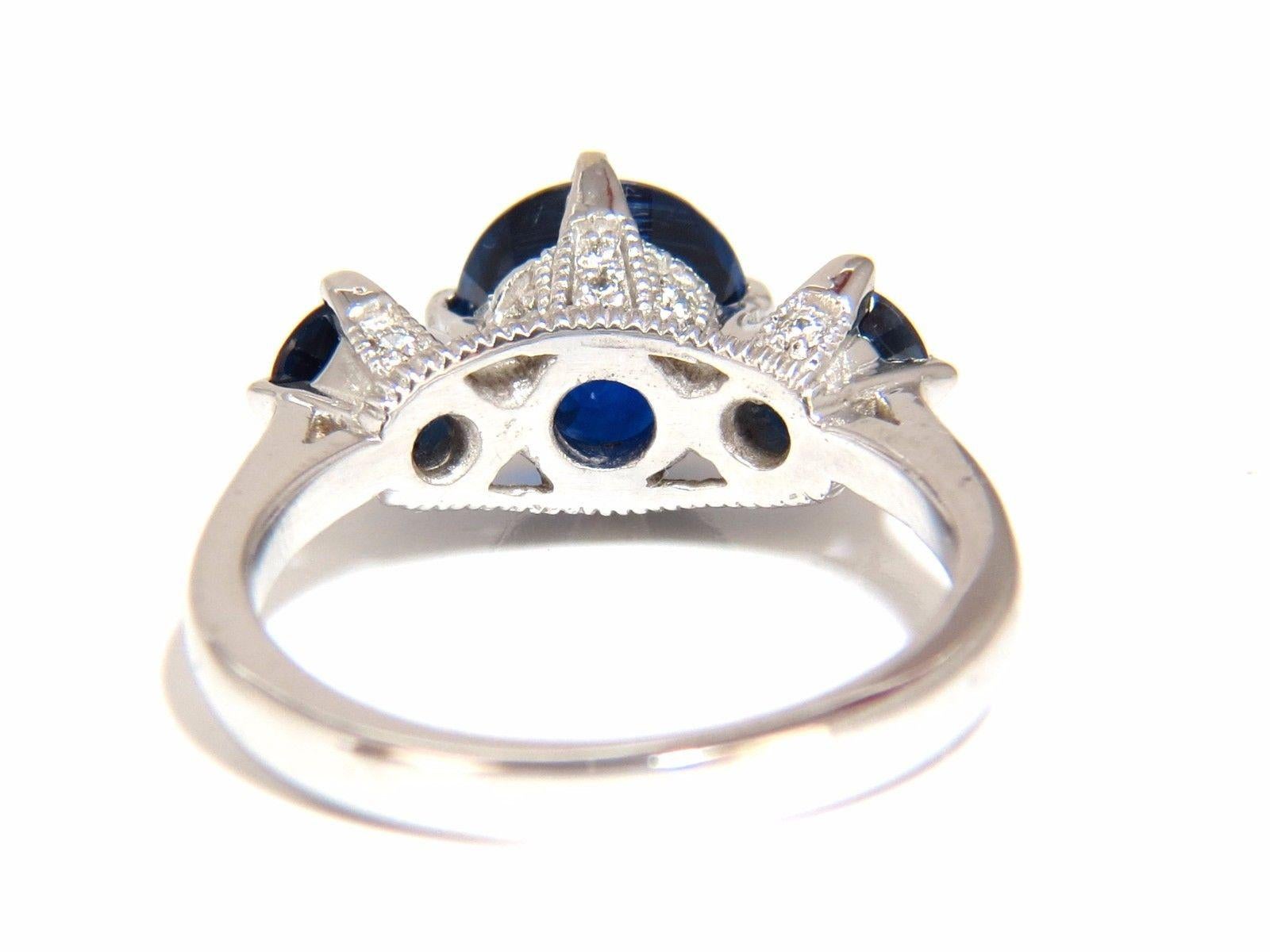Bague en or 14 carats avec saphirs, saphirs et Kyanite naturelle bleu vif de 3,82 carats Neuf - En vente à New York, NY